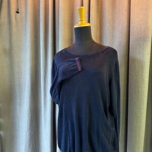 UNIGLO Ines de la Fressange fine knit navy sweater - XL